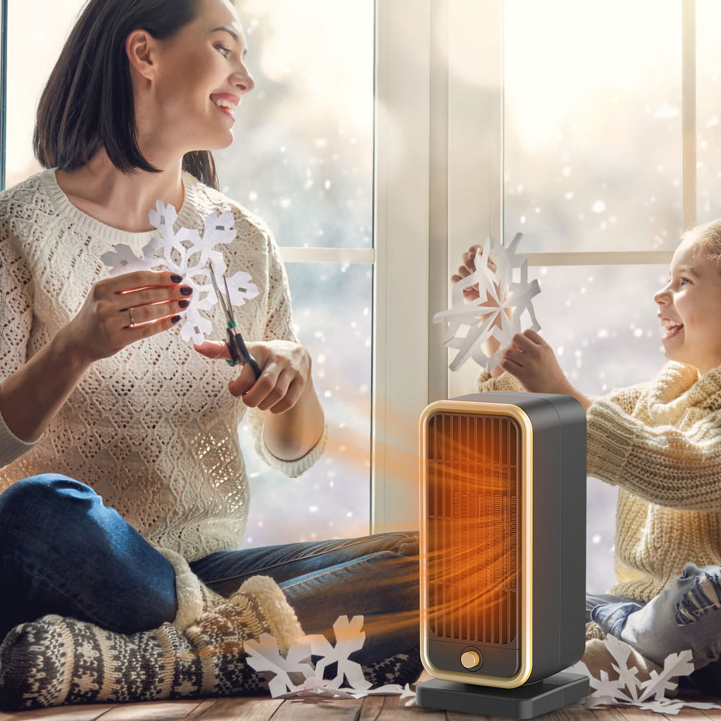 1Pc 500W Portable Electric Heater PTC Ceramic Heating Space Heater Overheating Tip Over Protection 3S Heating Space For 322 Sq FT Home Office Use